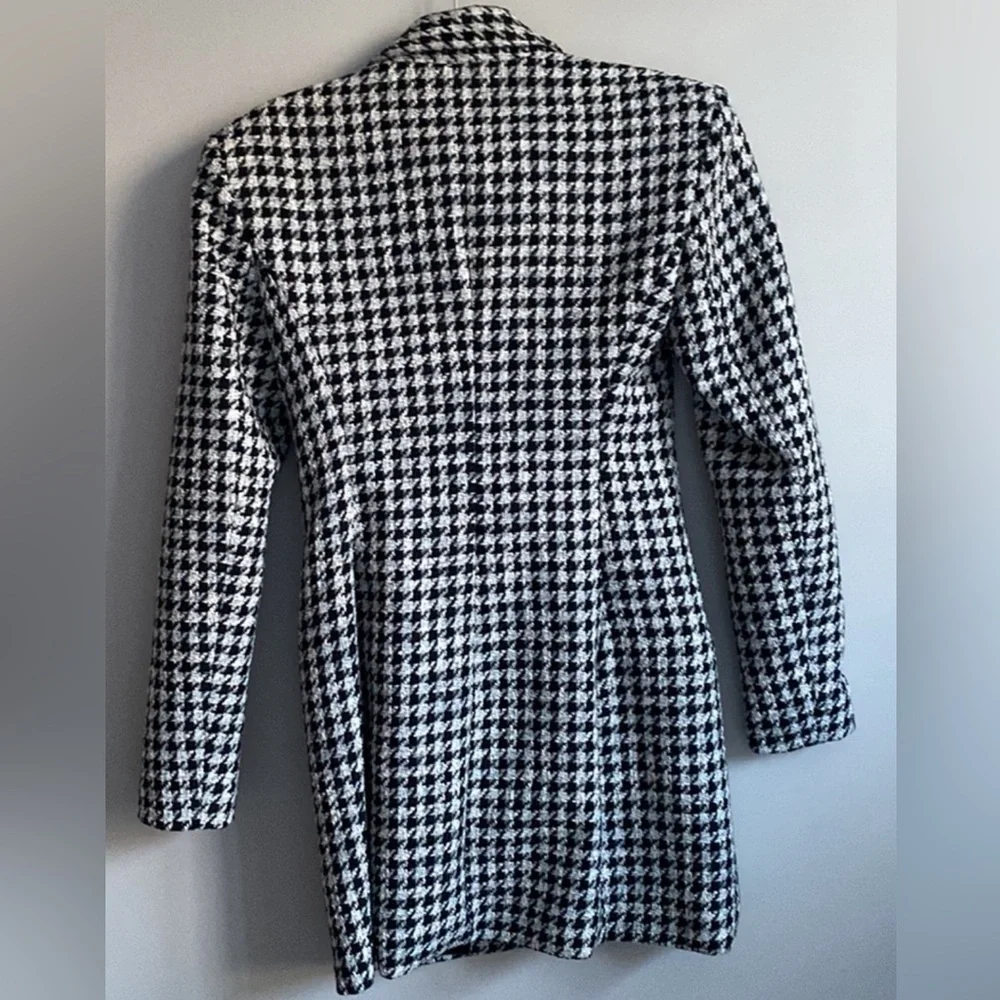 Zara Houndstooth Blazer Mini Dress size M NEW with tags - Picture 10 of 16